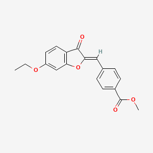 molecular formula C19H16O5 B2880506 (Z)-methyl 4-((6-ethoxy-3-oxobenzofuran-2(3H)-ylidene)methyl)benzoate CAS No. 858765-88-5