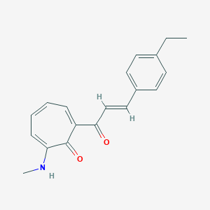 molecular formula C19H19NO2 B288051 2-[3-(4-Ethylphenyl)acryloyl]-7-(methylamino)-2,4,6-cycloheptatrien-1-one 