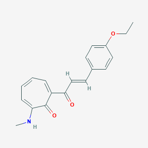 molecular formula C19H19NO3 B288052 2-[3-(4-Ethoxyphenyl)acryloyl]-7-(methylamino)-2,4,6-cycloheptatrien-1-one 