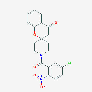 molecular formula C20H17ClN2O5 B2880520 1'-(5-氯-2-硝基苯甲酰)螺[色满-2,4'-哌啶]-4-酮 CAS No. 877811-04-6
