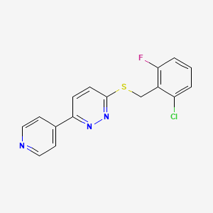3-((2-Chloro-6-fluorobenzyl)thio)-6-(pyridin-4-yl)pyridazine