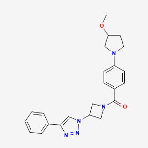 (4-(3-methoxypyrrolidin-1-yl)phenyl)(3-(4-phenyl-1H-1,2,3-triazol-1-yl)azetidin-1-yl)methanone