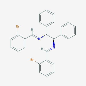 molecular formula C28H22Br2N2 B288057 N-(2-bromobenzylidene)-N-{2-[(2-bromobenzylidene)amino]-1,2-diphenylethyl}amine 