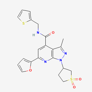 1-(1,1-dioxidotetrahydrothiophen-3-yl)-6-(furan-2-yl)-3-methyl-N-(thiophen-2-ylmethyl)-1H-pyrazolo[3,4-b]pyridine-4-carboxamide