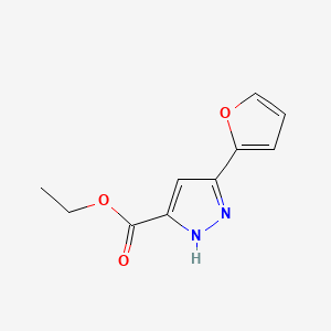 molecular formula C10H10N2O3 B2880579 ethyl 3-(furan-2-yl)-1H-pyrazole-5-carboxylate CAS No. 33545-44-7; 34020-22-9