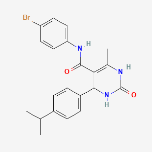 molecular formula C21H22BrN3O2 B2880588 N-(4-bromophenyl)-4-(4-isopropylphenyl)-6-methyl-2-oxo-1,2,3,4-tetrahydropyrimidine-5-carboxamide CAS No. 421575-82-8