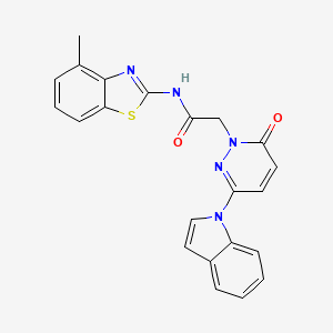 2-(3-(1H-indol-1-yl)-6-oxopyridazin-1(6H)-yl)-N-(4-methylbenzo[d]thiazol-2-yl)acetamide
