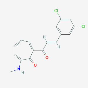 molecular formula C17H13Cl2NO2 B288059 2-[3-(3,5-Dichlorophenyl)acryloyl]-7-(methylamino)-2,4,6-cycloheptatrien-1-one 