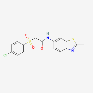 2-((4-chlorophenyl)sulfonyl)-N-(2-methylbenzo[d]thiazol-6-yl)acetamide