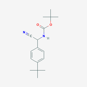 molecular formula C17H24N2O2 B2880607 tert-Butyl ((4-(tert-butyl)phenyl)(cyano)methyl)carbamate CAS No. 774225-35-3