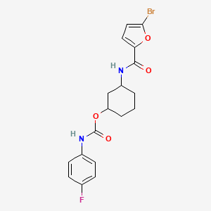 3-(5-Bromofuran-2-carboxamido)cyclohexyl (4-fluorophenyl)carbamate