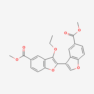 molecular formula C22H18O7 B2880615 Methyl 3-ethoxy-2-[5-(methoxycarbonyl)-1-benzofuran-3-YL]-1-benzofuran-5-carboxylate CAS No. 879925-67-4