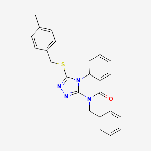 molecular formula C24H20N4OS B2880617 4-苄基-1-((4-甲基苄基)硫)-[1,2,4]三唑并[4,3-a]喹唑啉-5(4H)-酮 CAS No. 850179-71-4