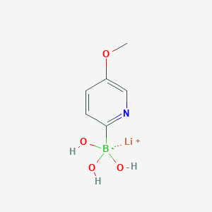 molecular formula C6H9BLiNO4 B2880622 三羟基硼酸锂 (5-甲氧基吡啶-2-基) CAS No. 1393822-92-8
