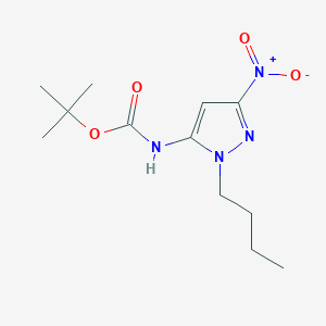Tert-butyl N-(2-butyl-5-nitropyrazol-3-yl)carbamate