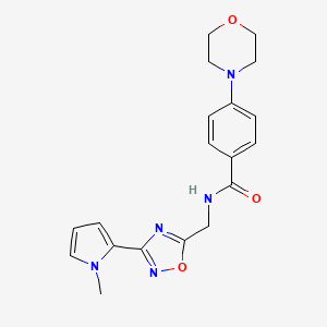 N-((3-(1-methyl-1H-pyrrol-2-yl)-1,2,4-oxadiazol-5-yl)methyl)-4-morpholinobenzamide