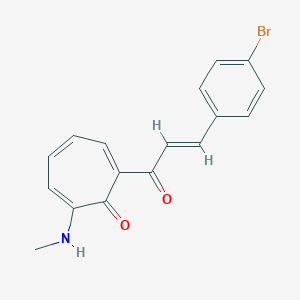 molecular formula C17H14BrNO2 B288063 2-[3-(4-Bromophenyl)acryloyl]-7-(methylamino)-2,4,6-cycloheptatrien-1-one 