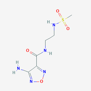 molecular formula C6H11N5O4S B2880633 4-Amino-N-{2-[(methylsulphonyl)amino]ethyl}-1,2,5-oxadiazole-3-carboxamide CAS No. 296798-51-1