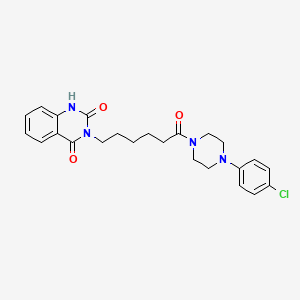 3-(6-(4-(4-chlorophenyl)piperazin-1-yl)-6-oxohexyl)quinazoline-2,4(1H,3H)-dione