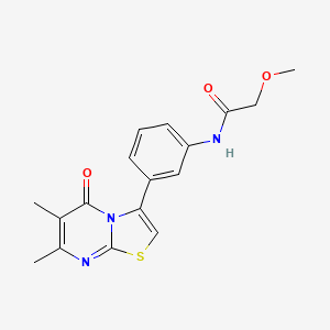 molecular formula C17H17N3O3S B2880648 N-(3-(6,7-二甲基-5-氧代-5H-噻唑并[3,2-a]嘧啶-3-基)苯基)-2-甲氧基乙酰胺 CAS No. 1021073-92-6