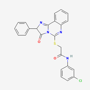 N-(3-chlorophenyl)-2-({3-oxo-2-phenyl-2H,3H-imidazo[1,2-c]quinazolin-5-yl}sulfanyl)acetamide