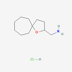 molecular formula C11H22ClNO B2880651 1-氧杂螺[4.6]十一烷-2-基甲胺盐酸盐 CAS No. 2138511-20-1