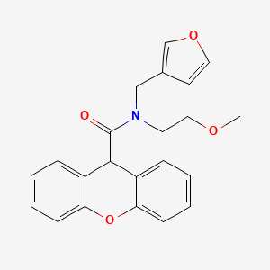 N-(furan-3-ylmethyl)-N-(2-methoxyethyl)-9H-xanthene-9-carboxamide