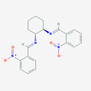 molecular formula C20H20N4O4 B288067 N~1~,N~2~-bis(2-nitrobenzylidene)-1,2-cyclohexanediamine CAS No. 728042-45-3