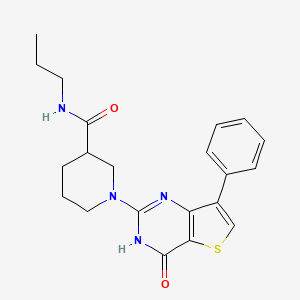 1-(4-oxo-7-phenyl-3,4-dihydrothieno[3,2-d]pyrimidin-2-yl)-N-propylpiperidine-3-carboxamide