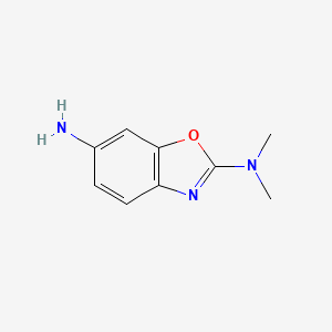 molecular formula C9H11N3O B2880676 2-N,2-N-二甲基-1,3-苯并恶唑-2,6-二胺 CAS No. 460068-00-2