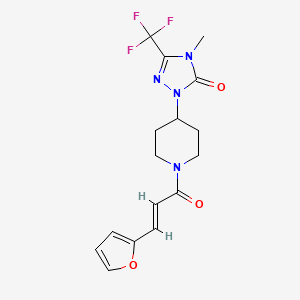 (E)-1-(1-(3-(furan-2-yl)acryloyl)piperidin-4-yl)-4-methyl-3-(trifluoromethyl)-1H-1,2,4-triazol-5(4H)-one