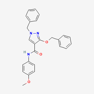 molecular formula C25H23N3O3 B2880685 1-benzyl-3-(benzyloxy)-N-(4-methoxyphenyl)-1H-pyrazole-4-carboxamide CAS No. 1014090-15-3