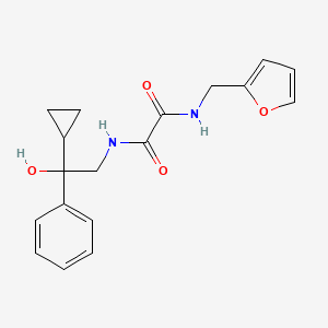 molecular formula C18H20N2O4 B2880693 N1-(2-cyclopropyl-2-hydroxy-2-phenylethyl)-N2-(furan-2-ylmethyl)oxalamide CAS No. 1704580-95-9