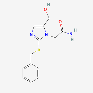 2-(2-(benzylthio)-5-(hydroxymethyl)-1H-imidazol-1-yl)acetamide