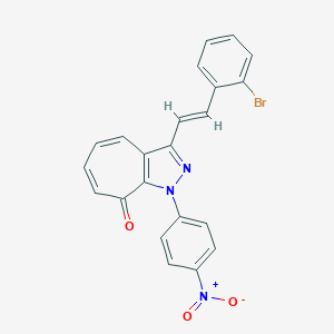 molecular formula C22H14BrN3O3 B288070 3-[2-(2-bromophenyl)vinyl]-1-{4-nitrophenyl}cyclohepta[c]pyrazol-8(1H)-one 