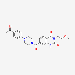 molecular formula C24H26N4O5 B2880704 7-(4-(4-acetylphenyl)piperazine-1-carbonyl)-3-(2-methoxyethyl)quinazoline-2,4(1H,3H)-dione CAS No. 892272-14-9
