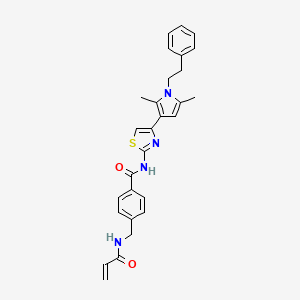 N-{4-[2,5-dimethyl-1-(2-phenylethyl)-1H-pyrrol-3-yl]-1,3-thiazol-2-yl}-4-[(prop-2-enamido)methyl]benzamide