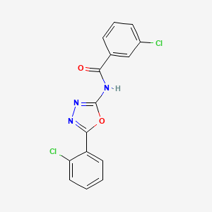 molecular formula C15H9Cl2N3O2 B2880712 3-chloro-N-(5-(2-chlorophenyl)-1,3,4-oxadiazol-2-yl)benzamide CAS No. 865249-27-0