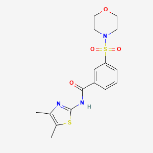 molecular formula C16H19N3O4S2 B2880713 N-(4,5-dimethylthiazol-2-yl)-3-(morpholinosulfonyl)benzamide CAS No. 938954-23-5