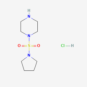 molecular formula C8H18ClN3O2S B2880715 1-(Pyrrolidin-1-ylsulfonyl)piperazine hydrochloride CAS No. 1171085-92-9