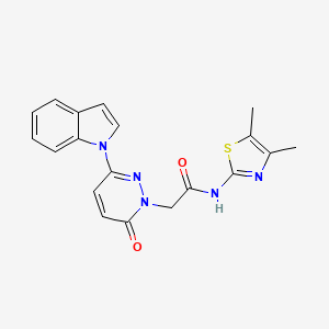 2-(3-(1H-indol-1-yl)-6-oxopyridazin-1(6H)-yl)-N-(4,5-dimethylthiazol-2-yl)acetamide