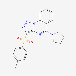 molecular formula C20H19N5O2S B2880721 3-(4-Methylphenyl)sulfonyl-5-pyrrolidin-1-yltriazolo[1,5-a]quinazoline CAS No. 904585-67-7
