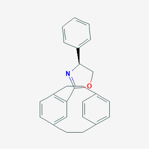 molecular formula C25H23NO B288073 4-Phenyl-2-tricyclo[8.2.2.2~4,7~]hexadeca-1(12),4,6,10,13,15-hexaen-5-yl-4,5-dihydro-1,3-oxazole 