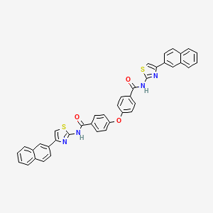 molecular formula C40H26N4O3S2 B2880737 N-(4-naphthalen-2-yl-1,3-thiazol-2-yl)-4-[4-[(4-naphthalen-2-yl-1,3-thiazol-2-yl)carbamoyl]phenoxy]benzamide CAS No. 476296-13-6