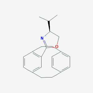 molecular formula C22H25NO B288074 4-Isopropyl-2-tricyclo[8.2.2.2~4,7~]hexadeca-1(12),4,6,10,13,15-hexaen-5-yl-4,5-dihydro-1,3-oxazole 