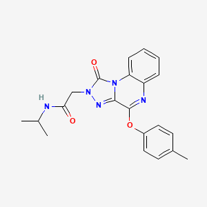 molecular formula C21H21N5O3 B2880742 N-isopropyl-2-(1-oxo-4-(p-tolyloxy)-[1,2,4]triazolo[4,3-a]quinoxalin-2(1H)-yl)acetamide CAS No. 1189994-69-1