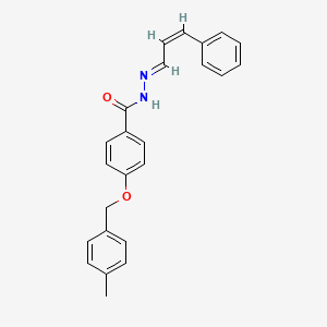 molecular formula C24H22N2O2 B2880743 4-[(4-甲基苄基)氧基]-N'-[(E,2Z)-3-苯基-2-丙烯亚基]苯甲酰腙 CAS No. 320423-65-2