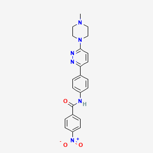 N-(4-(6-(4-methylpiperazin-1-yl)pyridazin-3-yl)phenyl)-4-nitrobenzamide