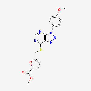 methyl 5-(((3-(4-methoxyphenyl)-3H-[1,2,3]triazolo[4,5-d]pyrimidin-7-yl)thio)methyl)furan-2-carboxylate