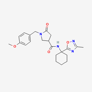1-(4-methoxybenzyl)-N-[1-(3-methyl-1,2,4-oxadiazol-5-yl)cyclohexyl]-5-oxopyrrolidine-3-carboxamide